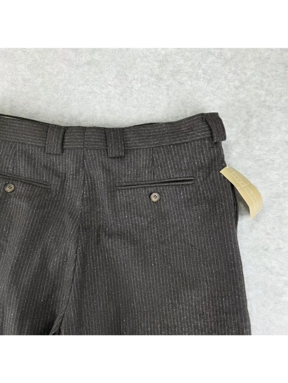 Perry Ellis Tuscany Barolo Pants Mens 36x34 Gray Wool Cashmere Dress NWT